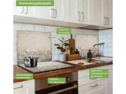 Banjado Herdabdeckplatte Glas 1 Teilig 60x52CM Schneidebrett Herdabdeckung Mit Motiv Baulücke< Schneidebretter|Herdabdeckungen