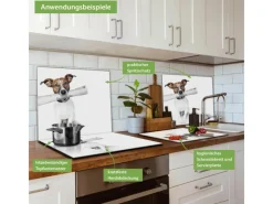 Banjado Herdabdeckplatte Glas 1 Teilig 60x52CM Schneidebrett Herdabdeckung Mit Motiv Business Day< Schneidebretter|Herdabdeckungen