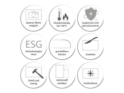 Banjado Herdabdeckplatte Glas 1 Teilig 60x52CM Schneidebrett Herdabdeckung Mit Motiv Zwischen Bäumen< Schneidebretter|Herdabdeckungen