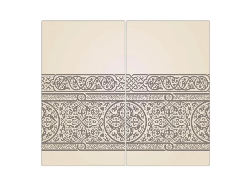 Banjado Herde|Kochfelder<Herdabdeckplatte Glas 2 Teilig Je 30x52CM Schneidebrett Herdabdeckung Mit Motiv Keltischer Knoten