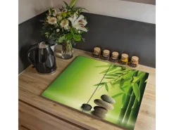 Sale Banjado Herdabdeckplatte Glas 2 Teilig Je 30x52CM Schneidebrett Herdabdeckung Mit Motiv Innere Ruhe