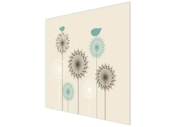 Outlet Banjado Herdabdeckplatte Glas 1 Teilig 60x52CM Schneidebrett Herdabdeckung Mit Motiv Kugelfontänen