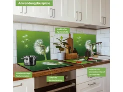 Banjado Herdabdeckplatte Glas 1 Teilig 60x52CM Schneidebrett Herdabdeckung Mit Motiv Pusteblume< Schneidebretter|Herdabdeckungen