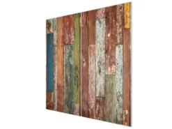 Banjado Herdabdeckplatte Glas 2 Teilig Je 30x52CM Schneidebrett Herdabdeckung Mit Motiv Buntes Holz< Schneidebretter|Kochfelder