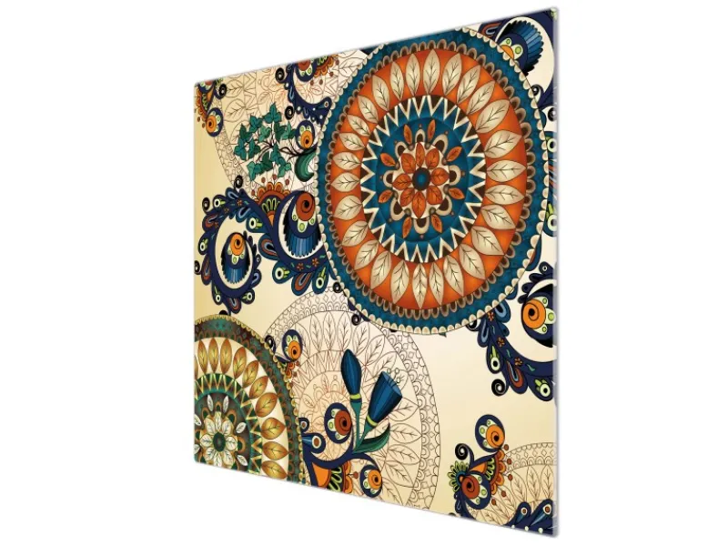 New Banjado Herdabdeckplatte Glas 1 Teilig 60x52CM Schneidebrett Herdabdeckung Mit Motiv Modernes Mandala