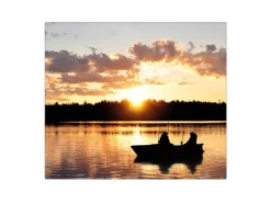 Banjado Schneidebretter|Herde<Herdabdeckplatte Glas 1 Teilig 60x52CM Schneidebrett Herdabdeckung Mit Motiv Angler