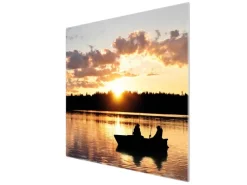 Banjado Schneidebretter|Herde<Herdabdeckplatte Glas 1 Teilig 60x52CM Schneidebrett Herdabdeckung Mit Motiv Angler