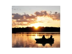 Banjado Schneidebretter|Herde<Herdabdeckplatte Glas 1 Teilig 60x52CM Schneidebrett Herdabdeckung Mit Motiv Angler