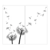 Clearance Banjado Herdabdeckplatte Glas 2 Teilig Je 30x52CM Schneidebrett Herdabdeckung Mit Motiv Pusteblume 2