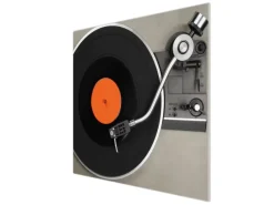 Banjado Herdabdeckplatte Glas 1 Teilig 60x52CM Schneidebrett Herdabdeckung Mit Motiv Plattenspieler< Herdabdeckungen|Herde