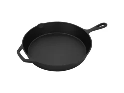 BBQ#BOSS Bratpfanne Gusseisen 31cm Gusseisenpfanne mit Doppelgriff und Ausgießer< Pfannen|Herde