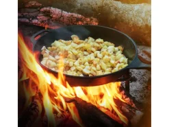 BBQ#BOSS Bratpfanne Gusseisen 31cm Gusseisenpfanne mit Doppelgriff und Ausgießer< Pfannen|Herde