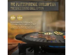BBQ#BOSS Grillplatte aus Gusseisen 32 cm Runde Gusspfanne Gerippte Bratpfanne< Pfannen