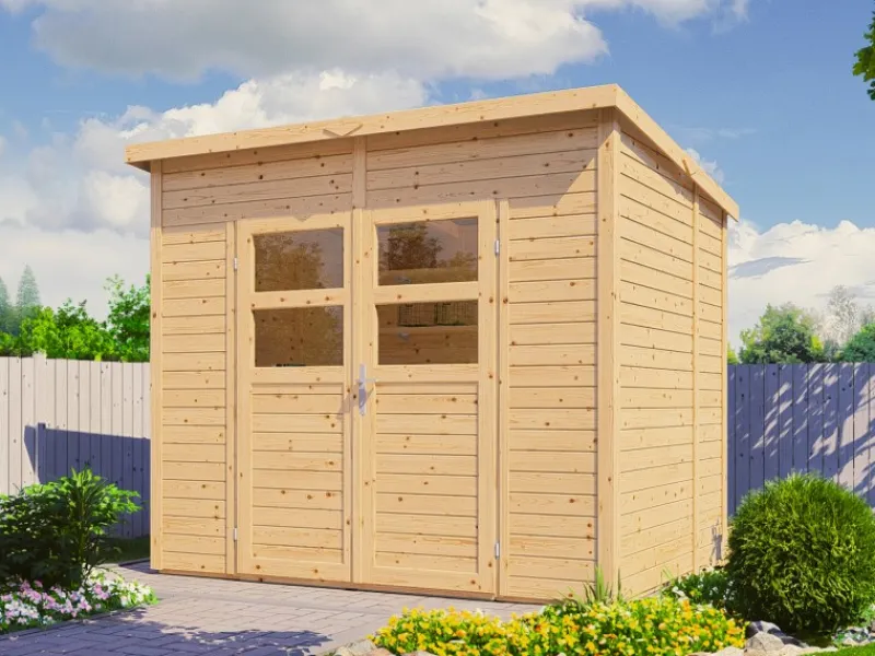 Bertilo Töpfe<Holz-Gartenhaus Felix 239 cm x 181 cm Natur FSC®