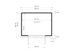 Bertilo Töpfe<Holz-Gartenhaus Felix 239 cm x 181 cm Natur FSC®