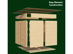 Bertilo Töpfe<Holz-Gartenhaus Felix 239 cm x 181 cm Natur FSC®