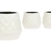 New Übertopf aus Keramik "Bohemian" Weiß Höhe ca. 15 cm Topf-Ø ca. 9 cm Innen