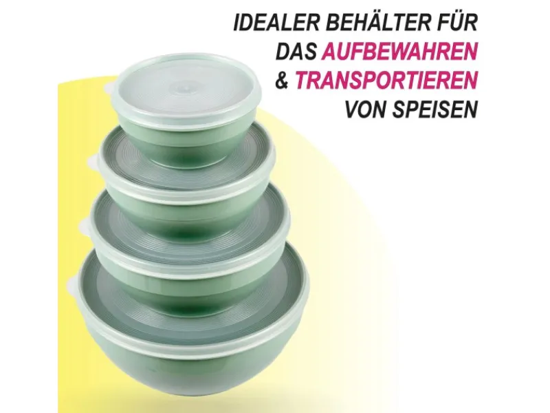 Bestgoodies Vorratsdosen 4er Set Rund Grün< Vorratsdosen|Vorratsbehälter