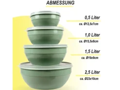 Bestgoodies Vorratsdosen 12er Set Rund Grün 3 x 4er< Vorratsdosen|Vorratsbehälter
