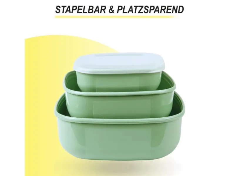 New Bestgoodies Vorratsdosen 3er Set Eckig Grün