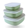 Bestgoodies Vorratsbehälter|Vorratsdosen<Vorratsdosen 6er Set Eckig Grün 2 x 3er