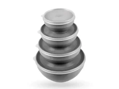 Bestgoodies Vorratsdosen 8er Set Rund Grau 2 x 4er< Vorratsdosen|Vorratsbehälter