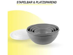 Bestgoodies Vorratsdosen 8er Set Rund Grau 2 x 4er< Vorratsdosen|Vorratsbehälter