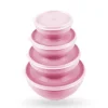 Bestgoodies Vorratsdosen|Vorratsbehälter<Vorratsdosen 12er Set Rund Rosa 3 x 4er