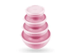 Bestgoodies Vorratsdosen|Vorratsbehälter<Vorratsdosen 12er Set Rund Rosa 3 x 4er