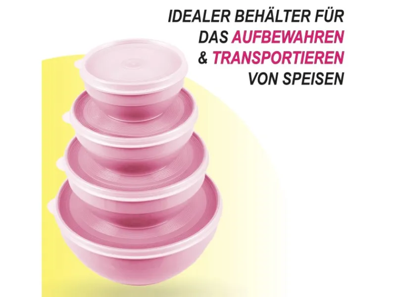 Bestgoodies Vorratsdosen|Vorratsbehälter<Vorratsdosen 12er Set Rund Rosa 3 x 4er