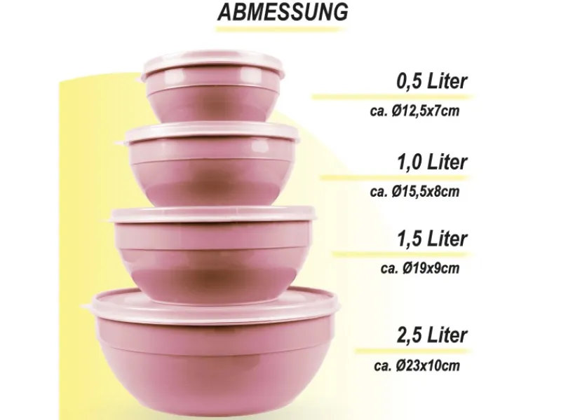 Bestgoodies Vorratsdosen|Vorratsbehälter<Vorratsdosen 12er Set Rund Rosa 3 x 4er