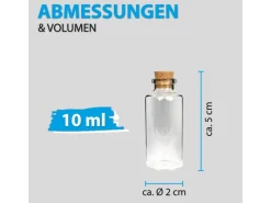 Bestlivings Geschirr<Fläschchen Glas mit Korken 10ml 24er Pack