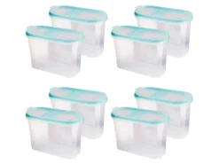 Bestlivings Vorratsdosen<Frischhaltebox Schüttdose 1,4 Liter 8er Pack Türkis