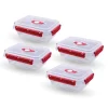 Bestlivings Frischhaltebox 0,9L Lunchbox Im Set Rot 8er Pack< Vorratsdosen|Vorratsbehälter