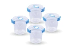 Bestlivings Frischhaltebox 0,64L Joghurt Im Set Blau 4er Pack