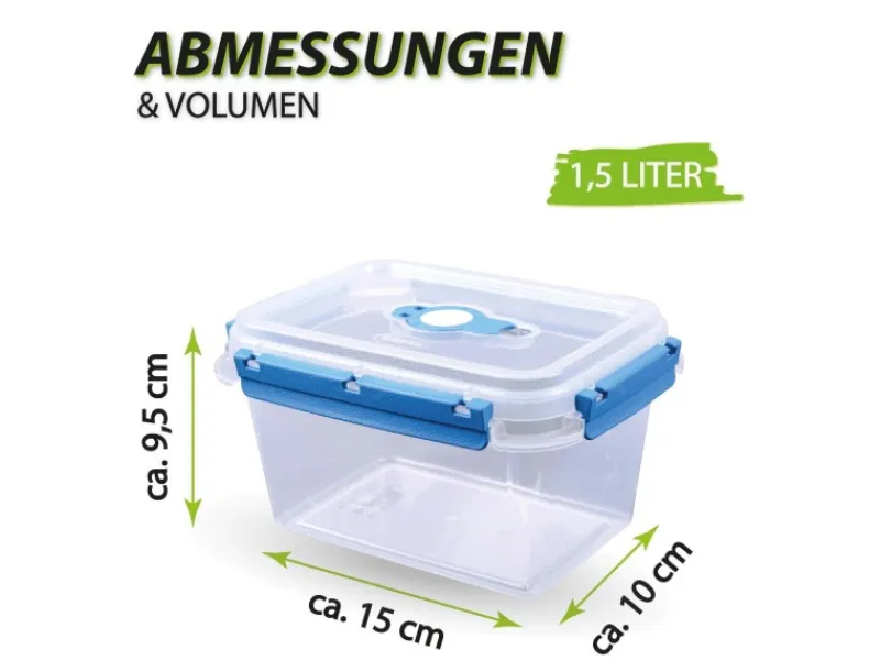 Bestlivings Vorratsdosen|Vorratsbehälter<Frischhaltebox 1,5L Lunchbox Im Set Blau 1er Pack