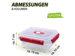Bestlivings Vorratsbehälter|Gefrierschränke<Frischhaltebox 0,9L Lunchbox Im Set Rot 1er Pack