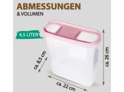Bestlivings Vorratsdosen|Vorratsbehälter<Frischhaltebox Schüttdose 4,5 Liter 8er Pack Altrose