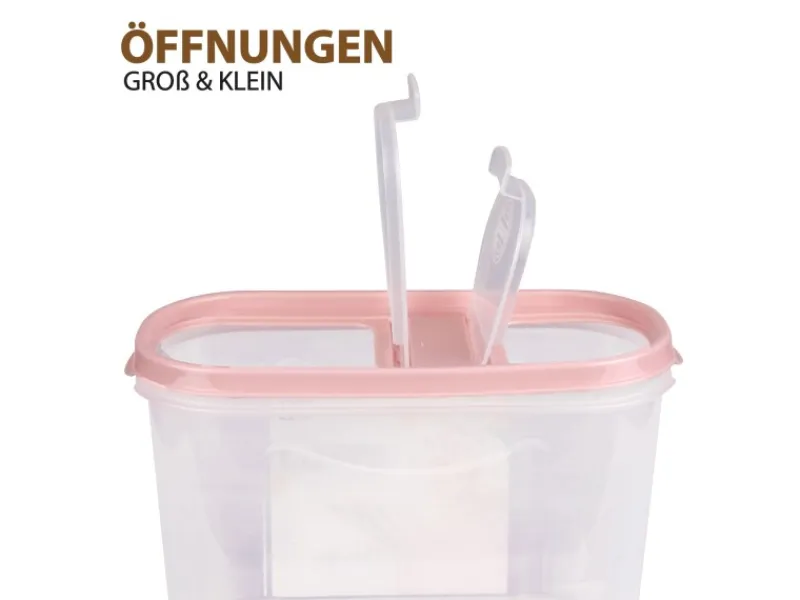 Bestlivings Vorratsbehälter|Vorratsdosen<Frischhaltebox Schüttdose 1,4 Liter 1er Pack Altrose