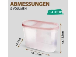 Bestlivings Vorratsbehälter|Vorratsdosen<Frischhaltebox Schüttdose 1,4 Liter 1er Pack Altrose