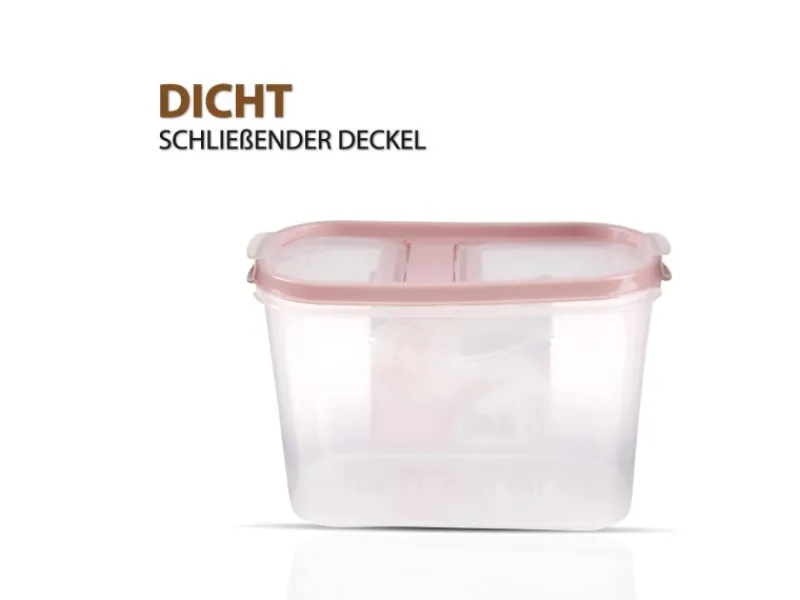 Bestlivings Vorratsbehälter|Vorratsdosen<Frischhaltebox Schüttdose 1,4 Liter 1er Pack Altrose