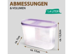Bestlivings Frischhaltebox Schüttdose 1,4 Liter 8er Pack Lila< Vorratsdosen|Vorratsbehälter