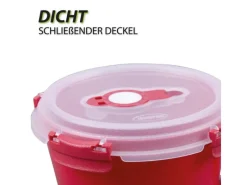 Bestlivings Vorratsbehälter<Frischhaltebox 0,85L Frühstücksschale Im Set Rot 2er Pack