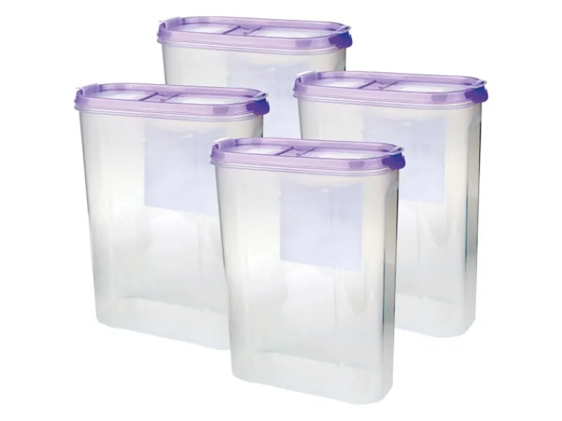 Bestlivings Vorratsdosen|Vorratsbehälter<Frischhaltebox Schüttdose 2,8 Liter 4er Pack Lila