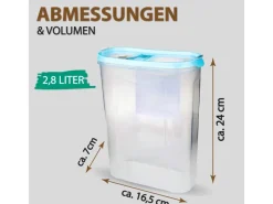 Bestlivings Frischhaltebox Schüttdose 2,8 Liter 2er Pack Türkis< Vorratsdosen|Vorratsbehälter