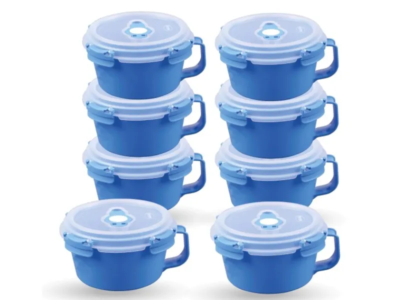 Bestlivings Frischhaltebox 0,85L Frühstücksschale Im Set Blau 8er Pack< Vorratsdosen|Vorratsbehälter