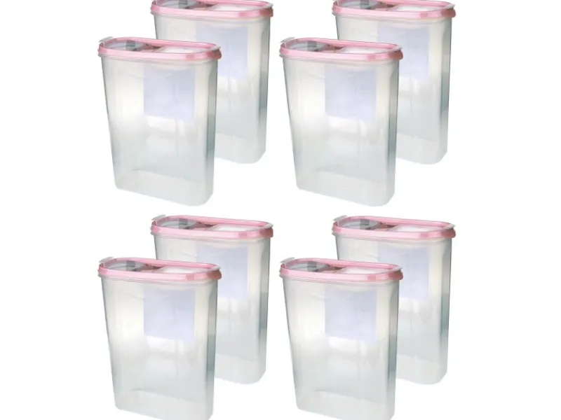 Bestlivings Vorratsdosen|Vorratsbehälter<Frischhaltebox Schüttdose 2,8 Liter 8er Pack Altrose