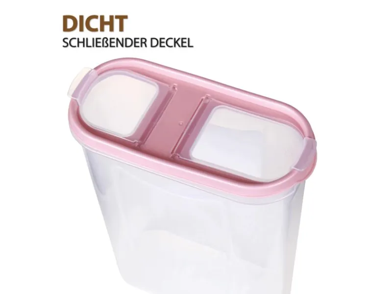 Bestlivings Vorratsdosen|Vorratsbehälter<Frischhaltebox Schüttdose 2,8 Liter 8er Pack Altrose