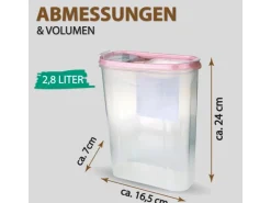 Bestlivings Frischhaltebox Schüttdose 2,8 Liter 2er Pack Altrose< Vorratsdosen|Vorratsbehälter