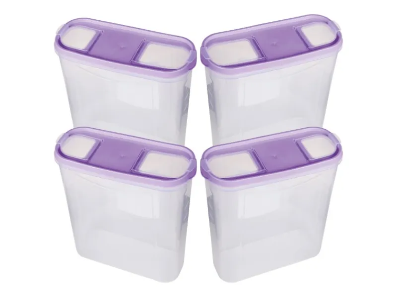 Hot Bestlivings Frischhaltebox Schüttdose 4,5 Liter 4er Pack Lila